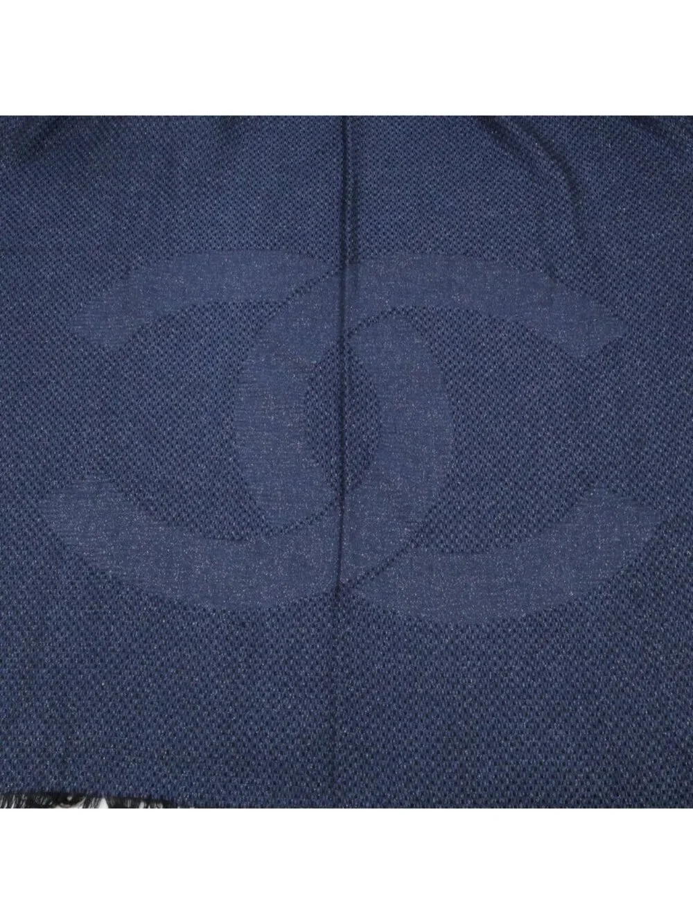 Chanel CC Logo Cashmere Silk Scarf - Picture 5 of 6